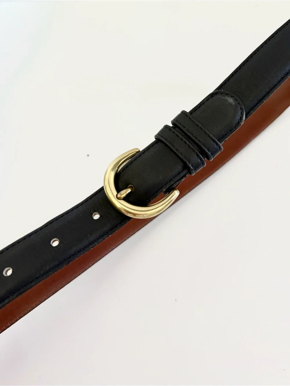 Coach Vintage 8400 Black Leather Belt Medium 35”